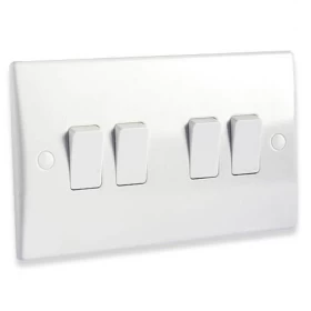 10a 4 gang 2 way switch White HB VK0208